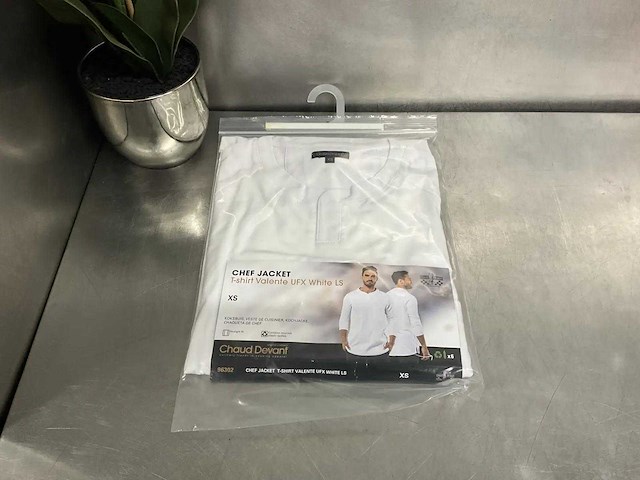 Chaud devant - t-shirt valente ufx white ls - koksbuis (3x) - afbeelding 1 van  2