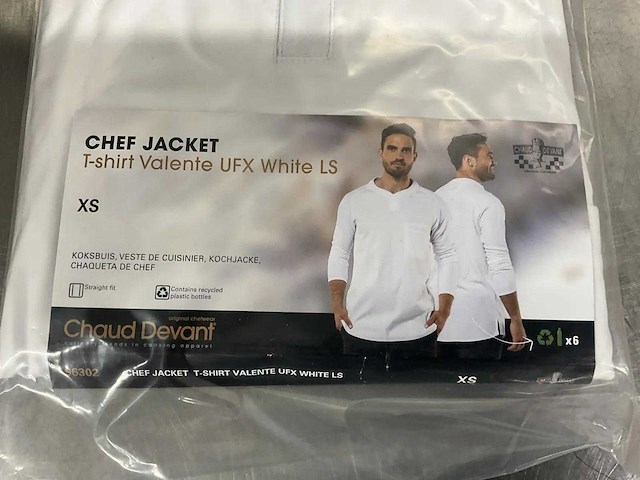 Chaud devant - t-shirt valente ufx white ls - koksbuis (3x) - afbeelding 2 van  2