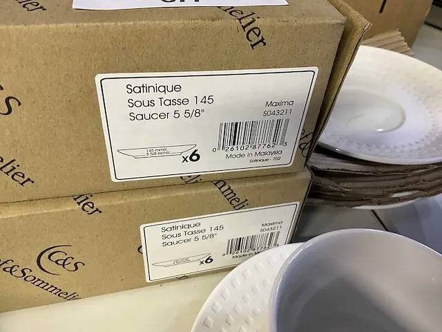 Chef&sommelier satinique koffiekop en schotel (24x) - afbeelding 6 van  6