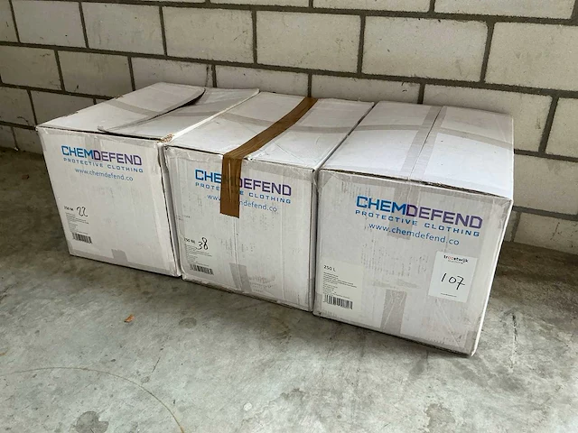 Chemdefend 250 wegwerp overall (100x) - afbeelding 1 van  5
