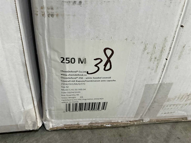 Chemdefend 250 wegwerp overall (100x) - afbeelding 4 van  5