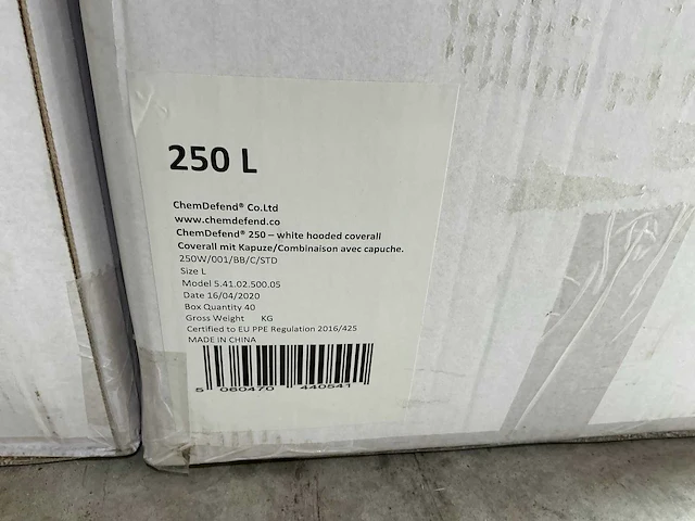 Chemdefend 250 wegwerp overall (100x) - afbeelding 5 van  5