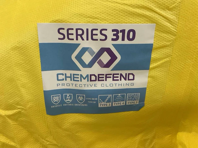 Chemdefend 310 xl wegwerp coverall / overall (800x) - afbeelding 2 van  3