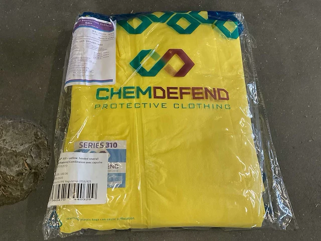 Chemdefend 310 xl wegwerp coverall / overall (800x) - afbeelding 3 van  3