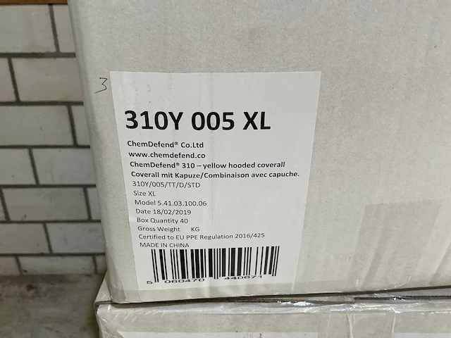 Chemdefend 310y wegwerp overall (400x) - afbeelding 4 van  6