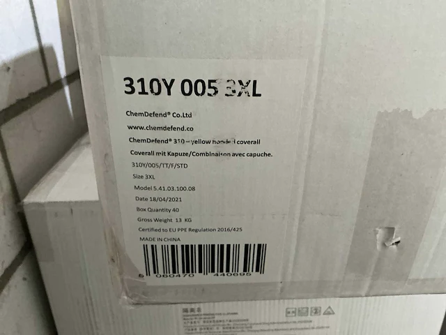 Chemdefend 310y wegwerp overall (400x) - afbeelding 6 van  6