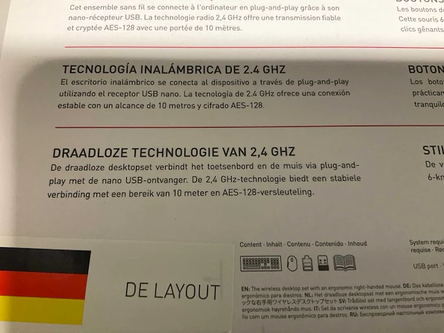 Cherry draadloos toetsenbord en muis - afbeelding 3 van  3