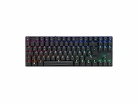 Cherry mx 8.2 tkl draadloos gaming toetsenbord zonder numeriek toetsenblok duitse indeling (qwertz) met metalen behuizing voor transport mx brown schakelaars zwart - afbeelding 1 van  4