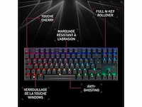 Cherry mx 8.2 tkl draadloos gaming toetsenbord zonder numeriek toetsenblok duitse indeling (qwertz) met metalen behuizing voor transport mx brown schakelaars zwart - afbeelding 4 van  4