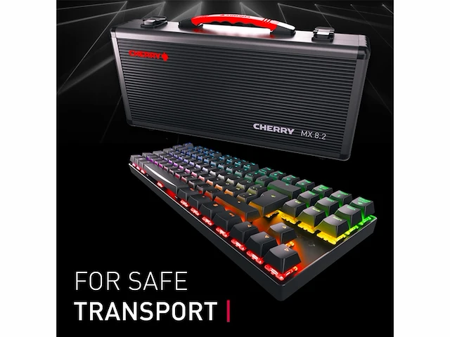 Cherry mx 8.2 tkl wireless draadloos mechanisch gaming-toetsenbord zonder numeriek toetsenblok qwertz zwart - afbeelding 5 van  6