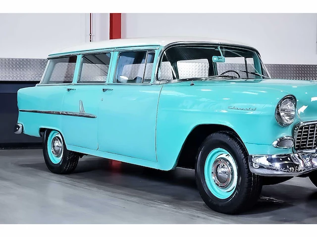 Chevrolet - bel air 4 door wagon 235ci i6 (blue flame) - 1955 - afbeelding 7 van  98