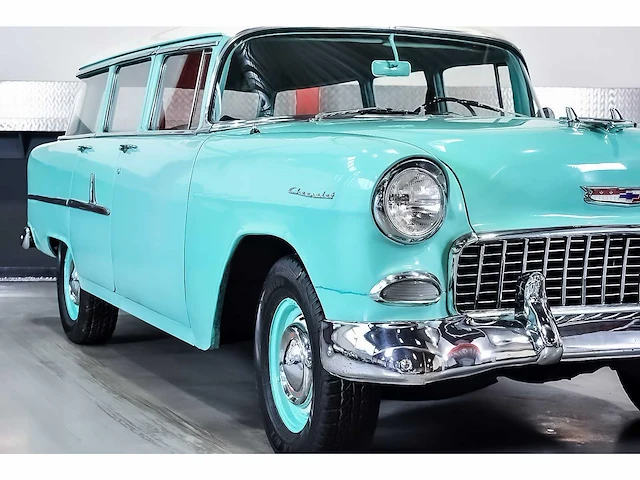 Chevrolet - bel air 4 door wagon 235ci i6 (blue flame) - 1955 - afbeelding 9 van  98