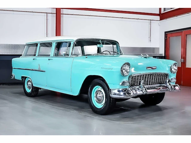 Chevrolet - bel air 4 door wagon 235ci i6 (blue flame) - 1955 - afbeelding 1 van  98