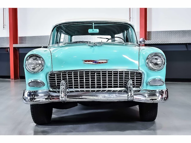 Chevrolet - bel air 4 door wagon 235ci i6 (blue flame) - 1955 - afbeelding 23 van  98