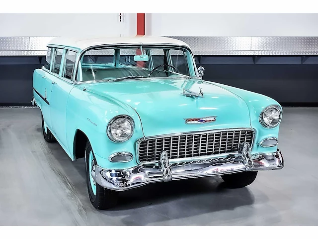 Chevrolet - bel air 4 door wagon 235ci i6 (blue flame) - 1955 - afbeelding 34 van  98