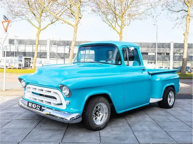 Chevrolet 3100 pick up truck automaat 1957 volledig gerestaureerd oldtimer, be-83-22 - afbeelding 2 van  43