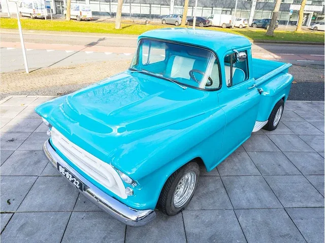 Chevrolet 3100 pick up truck automaat 1957 volledig gerestaureerd oldtimer, be-83-22 - afbeelding 3 van  43