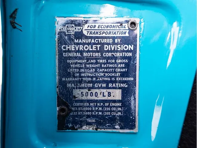 Chevrolet 3100 pick up truck automaat 1957 volledig gerestaureerd oldtimer, be-83-22 - afbeelding 18 van  43