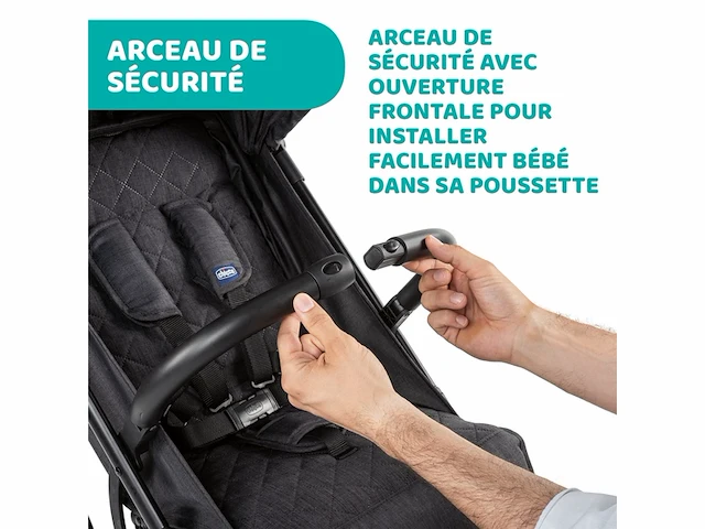 Chicco buggy trolley me verstelbare rugleuning vanaf geboorte tot 15 kg stone - afbeelding 3 van  7