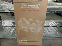 Childhome cot 97 - babybed 120x60cm wit naturel - afbeelding 3 van  4