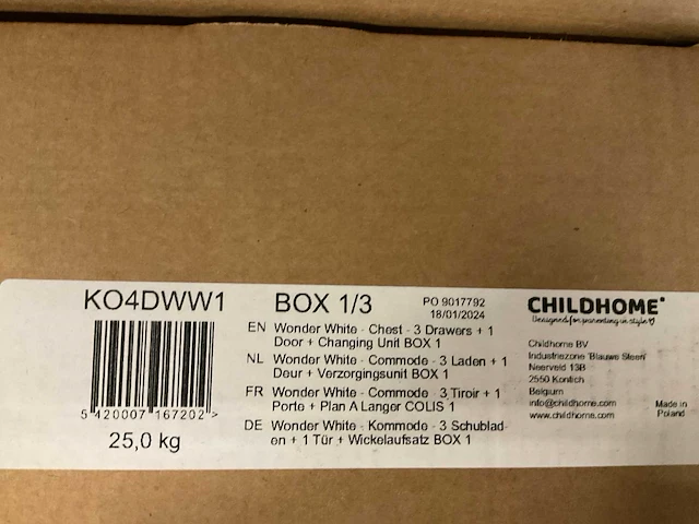Childhome ladekast k04dww wonder white - afbeelding 4 van  6