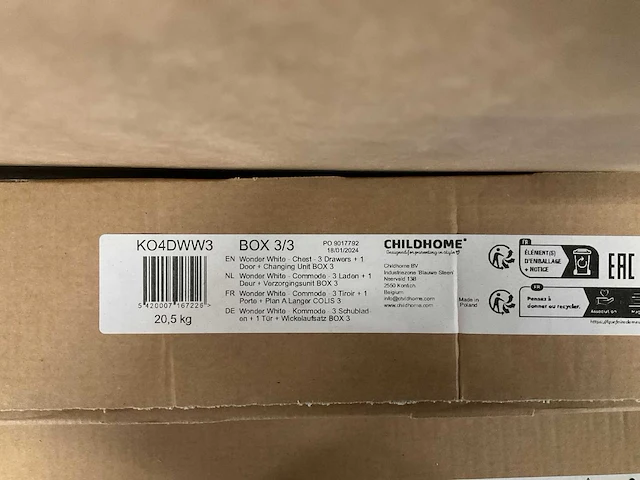 Childhome ladekast k04dww wonder white - afbeelding 6 van  6