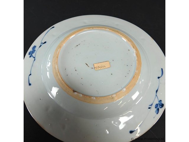 Chinees blauw en wit 18e eeuwse schotel qian long - afbeelding 5 van  5