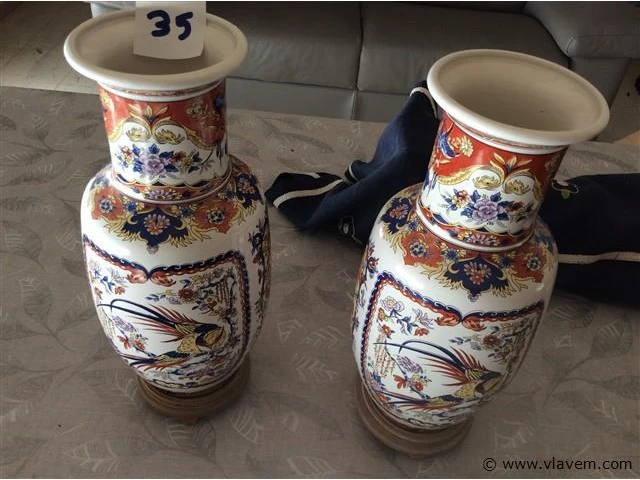 Chinese vazen 2stuks - afbeelding 1 van  2