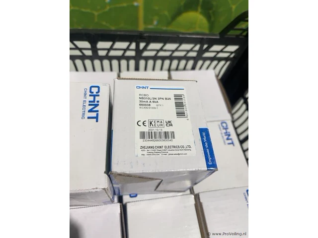 Chint electric aardlekautomaat 3-polig+nul 16a b-kar 30ma - aantal 5 stuks - afbeelding 6 van  6