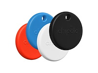 Chipolo pop - bluetooth tracker & keyfinder 120 db - zwart & wit & rood & blauw - 4 pack - afbeelding 1 van  1