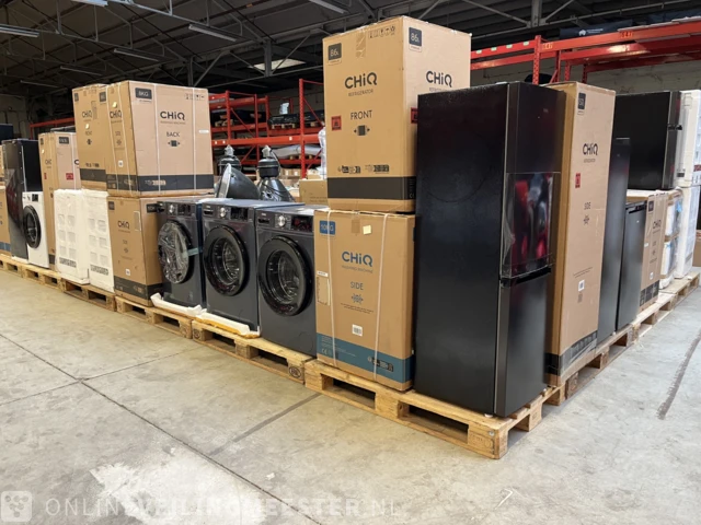Chiq witgoed veiling: wasmachines, koelkasten & vriezers