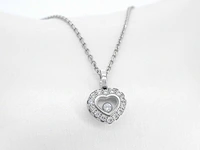 Chopard - chopard happy diamonds icons heart collier met hanger witgoud met diamant