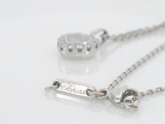 Chopard - chopard happy diamonds icons heart collier met hanger witgoud met diamant - afbeelding 5 van  9