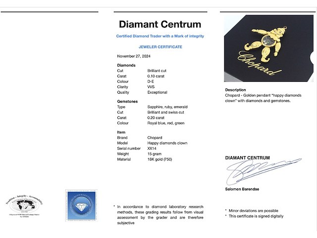 Chopard - happy diamonds clown - afbeelding 3 van  11