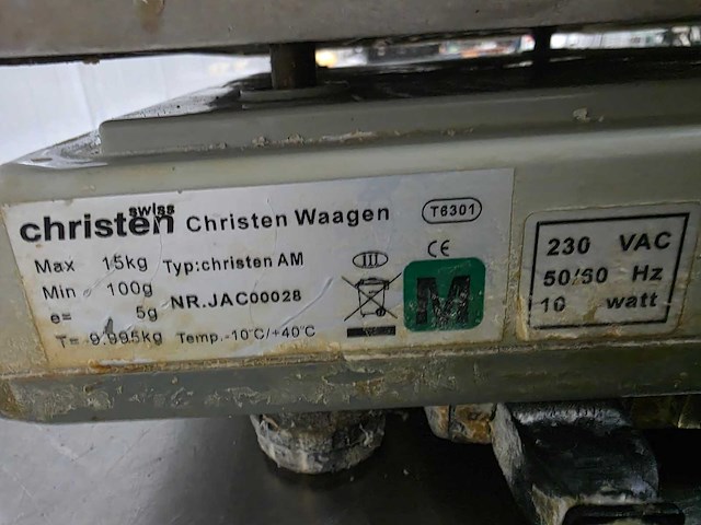Christen - ew-15 - 15kg - digitale weegschaal - afbeelding 3 van  3