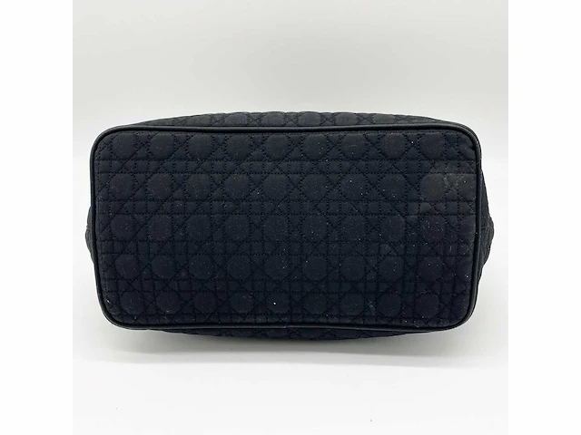 Christiaan dior - lady dior - handtas cannage zwart nylon goud - afbeelding 3 van  12