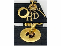 Christiaan dior - lady dior - handtas cannage zwart nylon goud - afbeelding 6 van  12