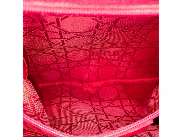 Christiaan dior - lady dior - handtas cannage zwart nylon goud - afbeelding 9 van  12