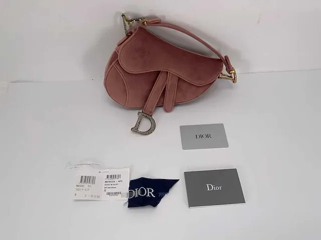 Christiaan dior - saddle bag- oud roze - afbeelding 3 van  5
