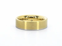 Christian bauer - bi-colour trouwring van goud en platina met een prinses geslepen diamant - afbeelding 6 van  8