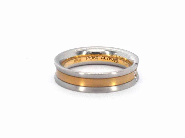 Christian bauer - bi-colour trouwring van goud en platina met natuurlijke diamanten - afbeelding 4 van  8