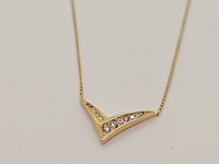 Christian dior goldplated collier met steentjes - afbeelding 2 van  6