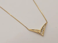 Christian dior goldplated collier met steentjes - afbeelding 3 van  6