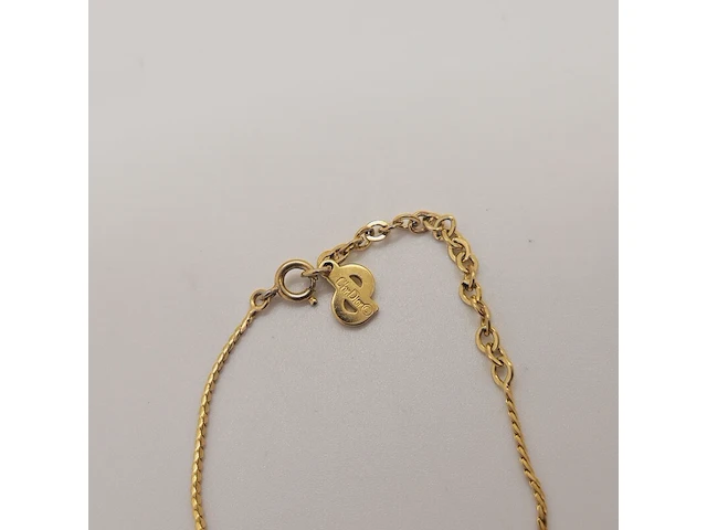 Christian dior goldplated collier met steentjes - afbeelding 5 van  6
