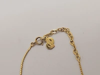 Christian dior goldplated collier met steentjes - afbeelding 5 van  6