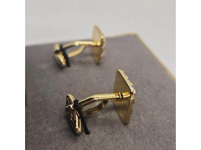 Christian dior goldplated manchetknopen - afbeelding 4 van  6