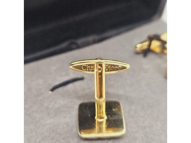 Christian dior goldplated manchetknopen - afbeelding 5 van  6