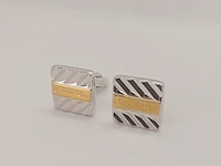 Christian dior goldplated manchetknopen - afbeelding 1 van  5