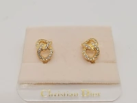 Christian dior goldplated oorbellen - afbeelding 1 van  4