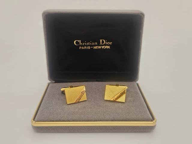 Christian dior gp gouden manchet knopen - inc. doos - afbeelding 1 van  10